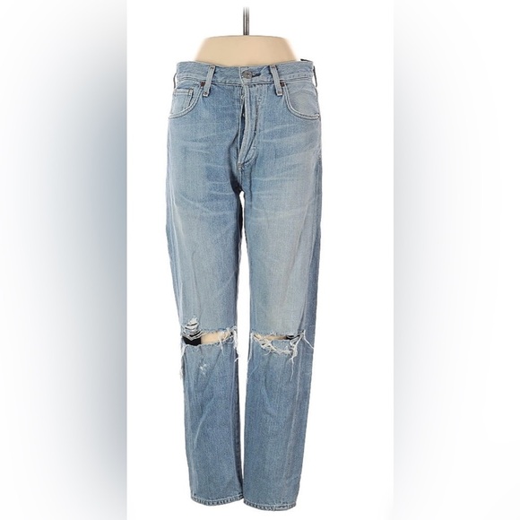 Citizens of Humanity Liya High Rise Classic fit crop Jeans in Torn 24 1577-749 - Picture 7 of 8
